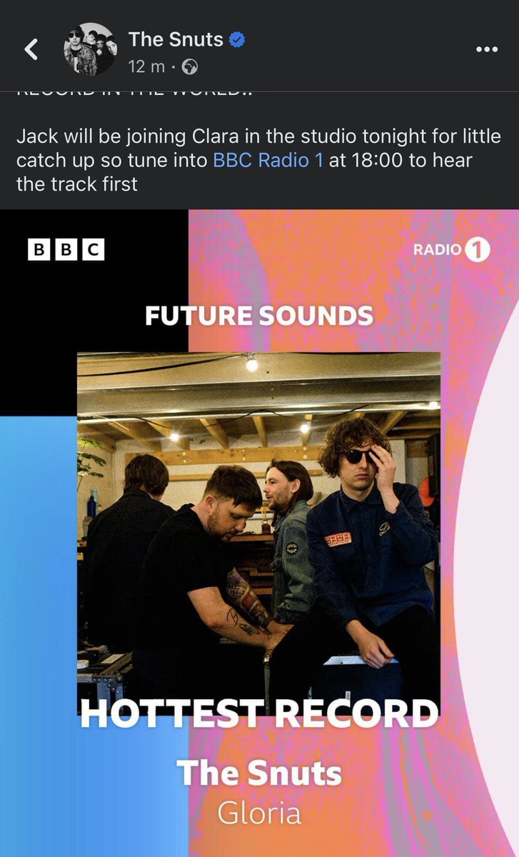 Looking forward to hearing what this sounds like on the witless! Mon @TheSnuts  #Gloria tune!!!!! @jordannorth1  yer gonna love it!!! #Claraamfo @BBCR1  #futuresounds