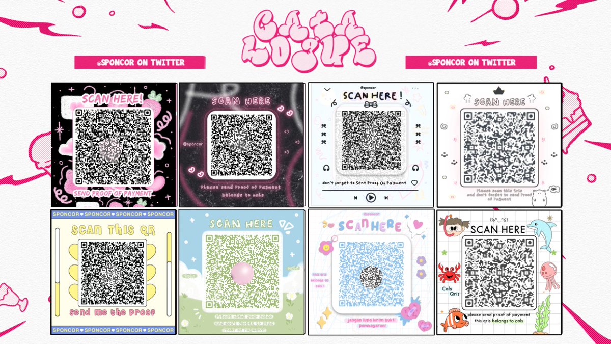 sponcor's tweet image. {GIVEAWAY QR DECO}

hengloo,,, ak mau giveaway all catalog qr deco aku bebas pilih yang mana buat 3 orang pemenang

rules:
- retweet and like this tweet
- follow @sponcor (opsional)
- ajakin temen kamu di qrt (opsional)

#zonauang