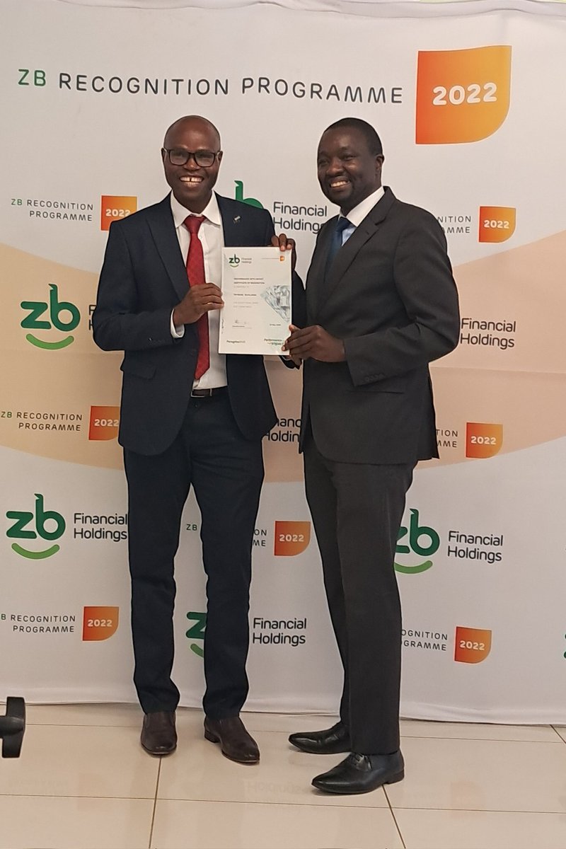TrymoreMuhlanga's tweet image. Diamonds 💎 are A Man&apos;s Best Friend.
Delighted to be awarded &quot;Performance With Impact Certificate of Recognition - for Exceptional Work &amp;amp; Commitment&quot;
#DiamondPerformance 💎
Thanks #OneZB team for #PerformanceRecognition. We win as a team
#WinningTogetherAsOneDigitalZB 
#ZBForYou