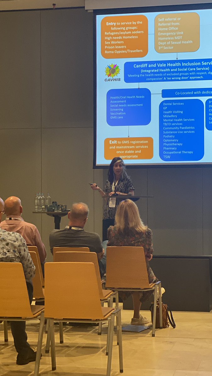 @AylaCosh presented an inspiring model to reduce inequity from the health inclusion service in  Cardiff and Vale. An amazing Welsh innovation for health justice <a href="/BevanCommission/">Bevan Commission</a> #IFIC23