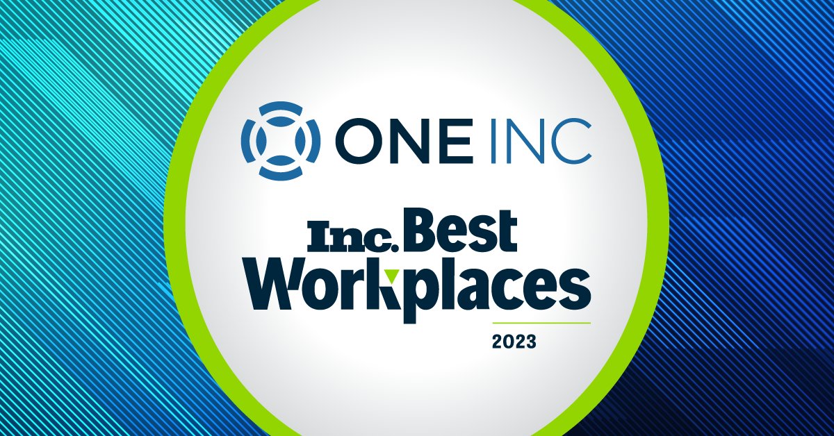 One Inc Named to Inc. Magazine's Annual Best Workplaces List for 2023 hubs.la/Q01QKy9H0