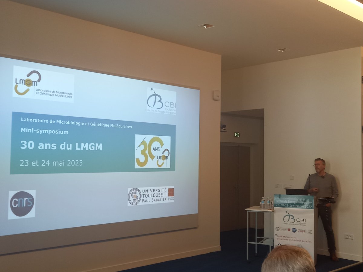 Isabelle Saves (@isabellesaves1) on Twitter photo C'est parti pour 2 jours de mini-symposium pour célébrer les 30 ans du Laboratoire de Microbiologie et Génétique Moleculaires #LMGM <a href="/CbiToulouse/">CBI Toulouse</a> avec une restropective historique depuis 1992 par son directeur actuel Patrice Polard <a href="/CNRS_Toulouse/">CNRS Occitanie Ouest</a> <a href="/UT3PaulSabatier/">UT3 Paul Sabatier</a> <a href="/Univ_Toulouse/">Université de Toulouse</a> C'est parti pour 2 jours de mini-symposium pour célébrer les 30 ans du Laboratoire de Microbiologie et Génétique Moleculaires #LMGM <a href="/CbiToulouse/">CBI Toulouse</a> avec une restropective historique depuis 1992 par son directeur actuel Patrice Polard <a href="/CNRS_Toulouse/">CNRS Occitanie Ouest</a> <a href="/UT3PaulSabatier/">UT3 Paul Sabatier</a> <a href="/Univ_Toulouse/">Université de Toulouse</a>
