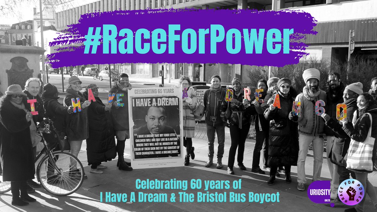 What one big idea do you have for transforming #Bristol from the 7th worse into the best UK city for #PeopleOfColour to live in by 2030? Watch shorturl.at/eowJZ. Download and answer. Take a selfie with it, share it with your networks and tag #RaceForPower. Thank you.