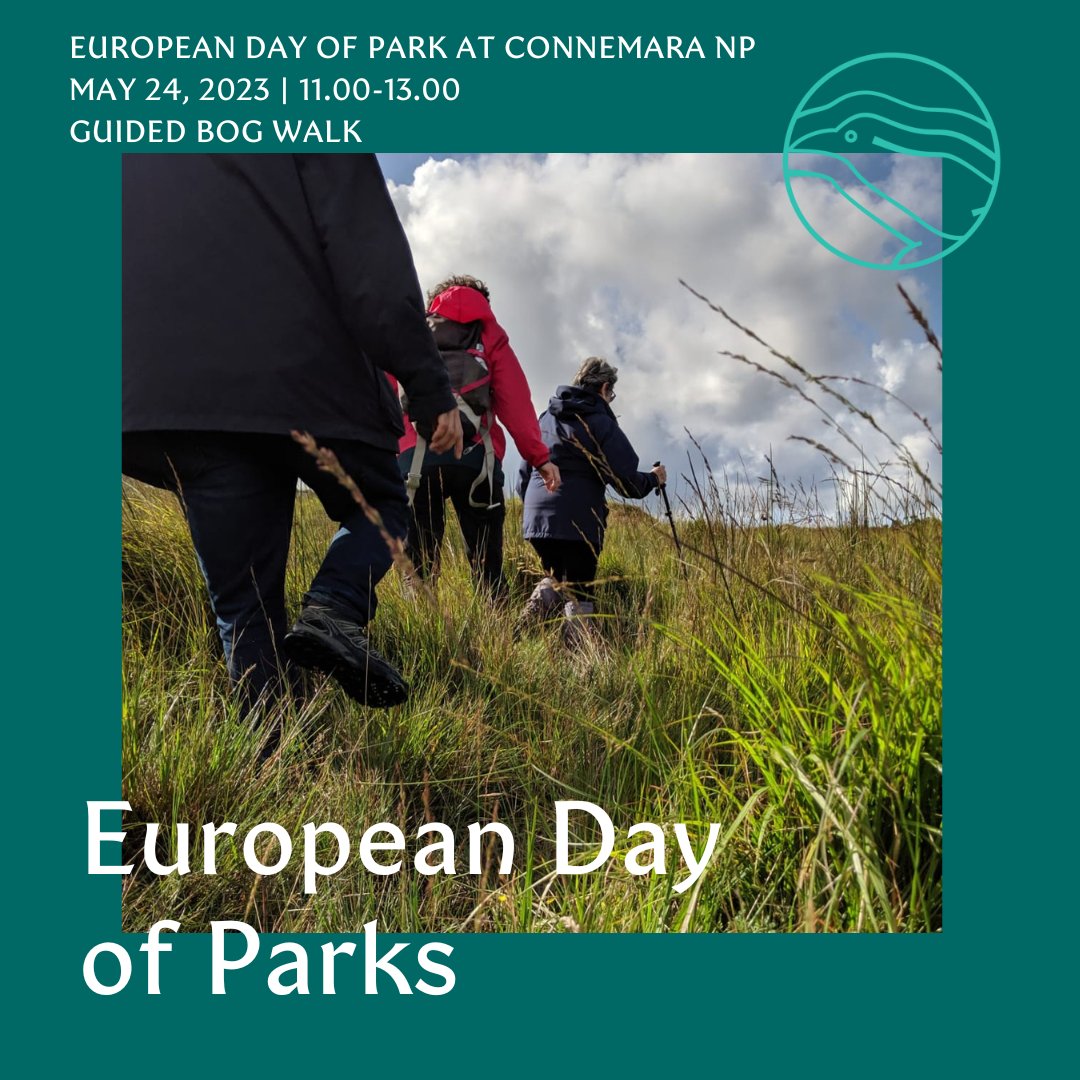 On Wed 24 May we are celebrating #EuropeanDayofParks & #BiodiversityWeek2023. Join us on a guided walk, leaving from the VC @ 11am Learn about the flora and fauna of our blanket bogs. Duration 1.5-2hrs #EDoP2023 #connemaranationalpark #lovebogs #protectnature #NationalParks