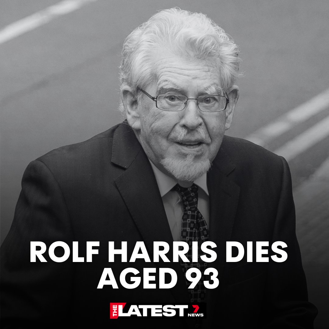 BREAKING NEWS: Rolf Harris has died aged 93. Details on #TheLatest from 7NEWS at 10.30PM. #7NEWS