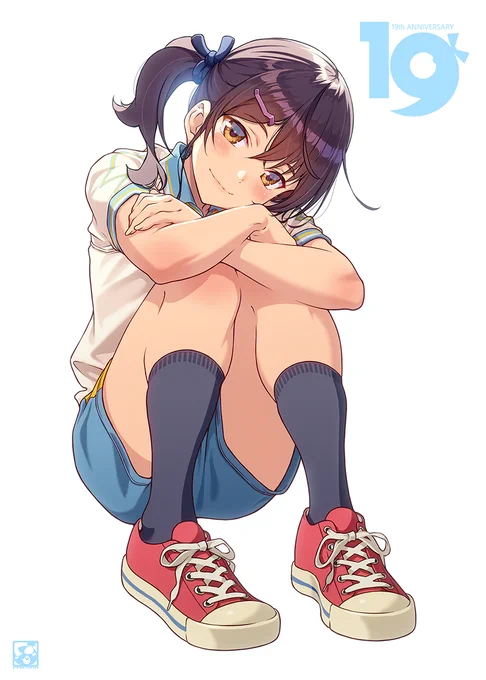 「ずっと見ててね。」 19周年記念イラストその2。 #蒼囲空