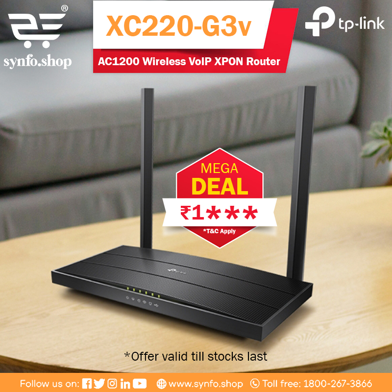 SynfoShop's tweet photo. Get the TP-Link AC1200 Wireless Voip Xpon Router, known for its best quality and durability, at a shocking price exclusively on https://t.co/Og3ZuD0snS

Don't wait, login to https://t.co/iShQLBR8ne now and avail the offer.

Visit: https://t.co/iShQLBR8ne

#synfoshop #B2BPortal https://t.co/crV4TEVlWj