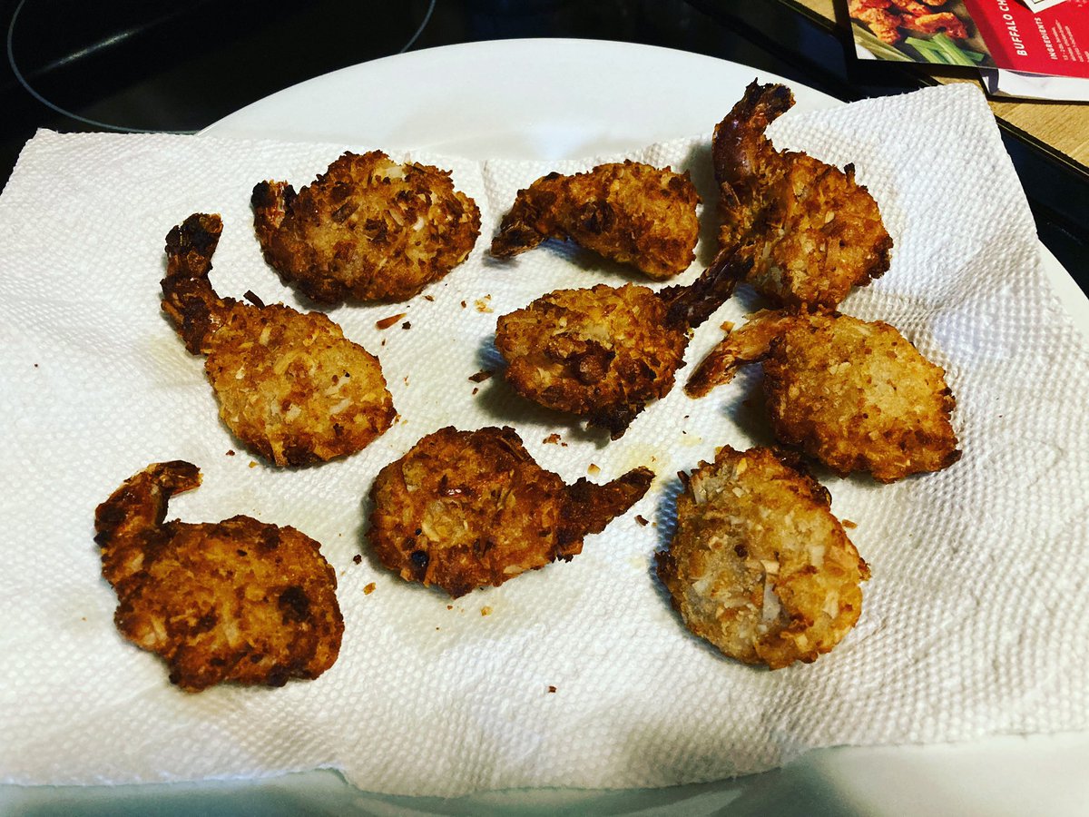 Using my air fryer for the first time - coconut shrimp turned out pretty good! #Success #MothersDayPresent