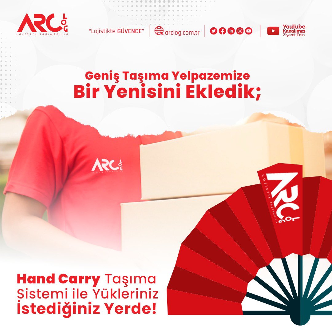 Geniş taşıma yelpazemize bir yenisini ekledik; Hand Carry taşıma sistemi ile yükleriniz istediğiniz yerde!

#lojistik #logistics #shipping #cargo #ithalat #ihracat #uluslararasılojistik #adrtaşıma #transportlogistics #yeşillojistik #arclojistik #avrupaşube #handcarry