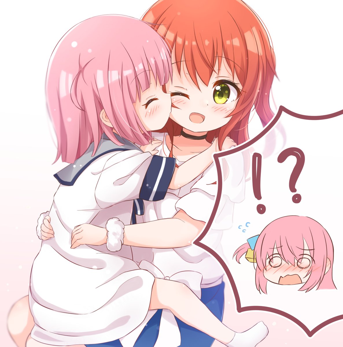 ぼっちちゃん「妹に先を越されるぼっちちゃんです。 #キスの日 #ぼっち・ざ・ろっく」|理紅(りく)🌸新刊委託中のイラスト