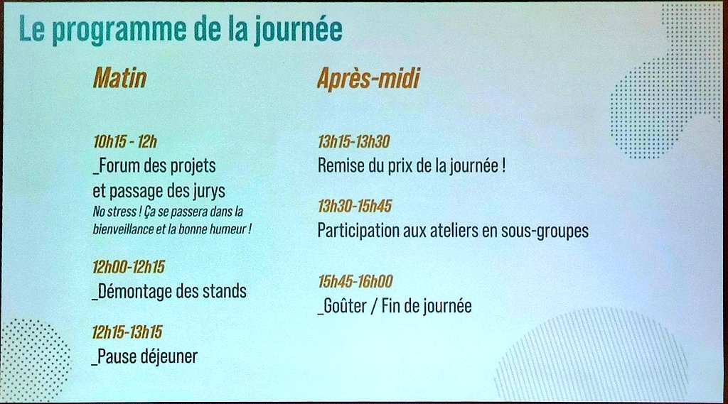 VPantaloni's tweet image. Le programme de la journée et les nombreux sponsors de #YesWeCode