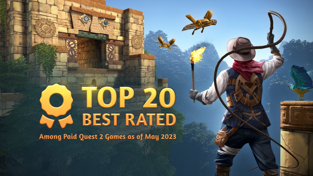 Eye of the Temple joins the 🌟TOP 20 best rated🌟 games on Quest 2!

We are thrilled you all enjoy our VR adventure so much, and honored to be in company of such great games!😊

See the list compiled by <a href="/RtoVR/">Road to VR</a> here:
roadtovr.com/best-oculus-qu…