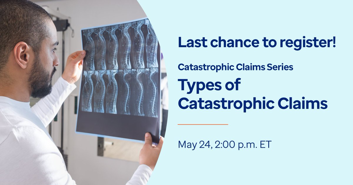It’s not too late to register for the first part of our new catastrophic claims series. Join the Optum team as we explore different types of catastrophic injuries. Register today: spr.ly/6014Ol202

#workerscomp #autonofault #catastrophicinjuries #continuingeducation
