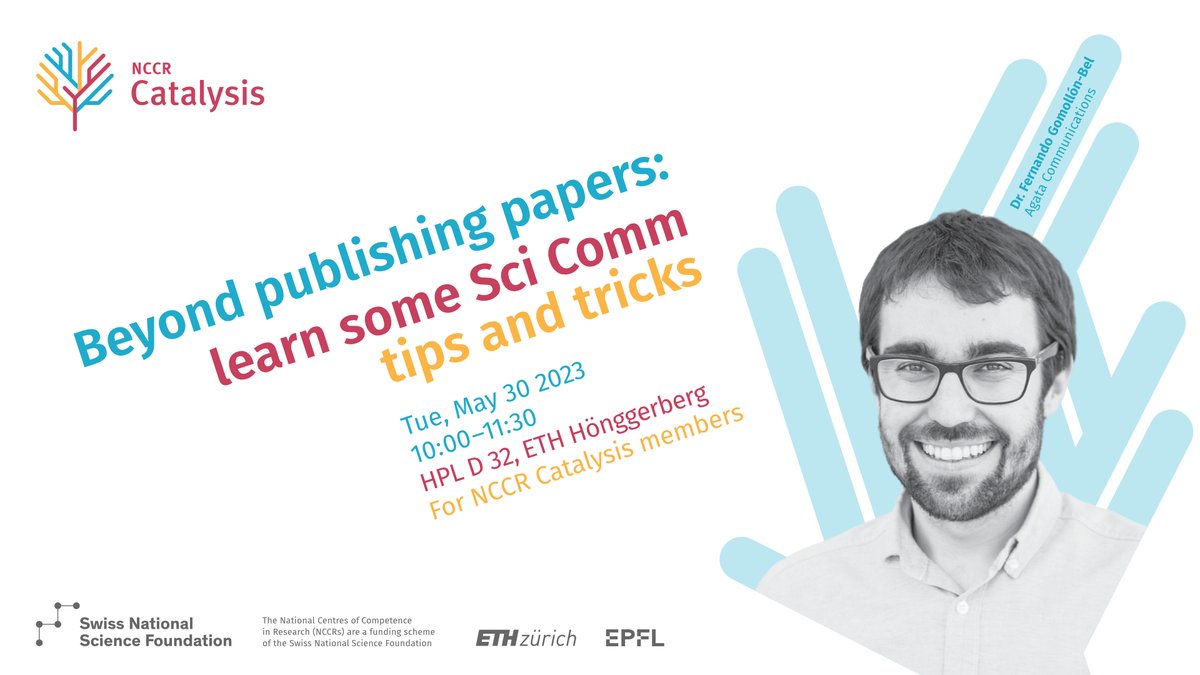 Science Communication is more than publishing papers! 📄 Learn more about #SciComm in our upcoming seminar with Dr. Fernando Gomollón-Bel @gomobel 📢 📅 Tue, May 30 ⏰ 10:00-11:30 📍 @ETHZ_en Hönggerberg, HPL D 32 🧑🏻‍🔬 Open to all Sign up here! 👉🏻 evaluation-app1.let.ethz.ch/TakeSurvey.asp…