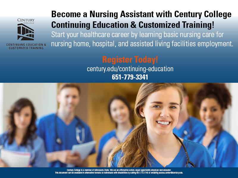 Become a nursing assistant!
𝐅𝐢𝐧𝐝 𝐲𝐨𝐮𝐫 𝐜𝐨𝐮𝐫𝐬𝐞 & 𝐑𝐞𝐠𝐢𝐬𝐭𝐞𝐫 𝐭𝐨𝐝𝐚𝐲!
mnscu.rschooltoday.com/.../4/subcateg…

@CenturyCollege  #centurycollege #nursingassistant #nursingassistanttraining  #nahha #hha #MNnursingassistant #healthcare #healthcarecareers #online #hybridlearning