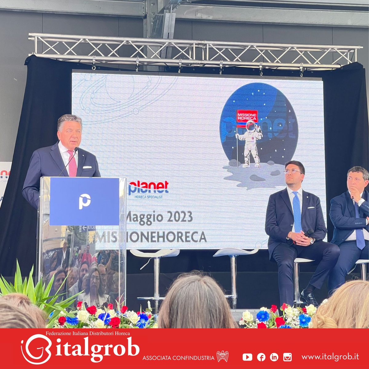 Ieri il Presidente di Italgrob Antonio Portaccio e il Direttore Generale, Dino Di Marino all’inaugurazione della nuova struttura di Planet. Un modo totalamente nuovo per vivere il mondo Horeca dalla consulenza all’acquisto 👌🏻

#Italgrob #Planet #MissioneHoreca