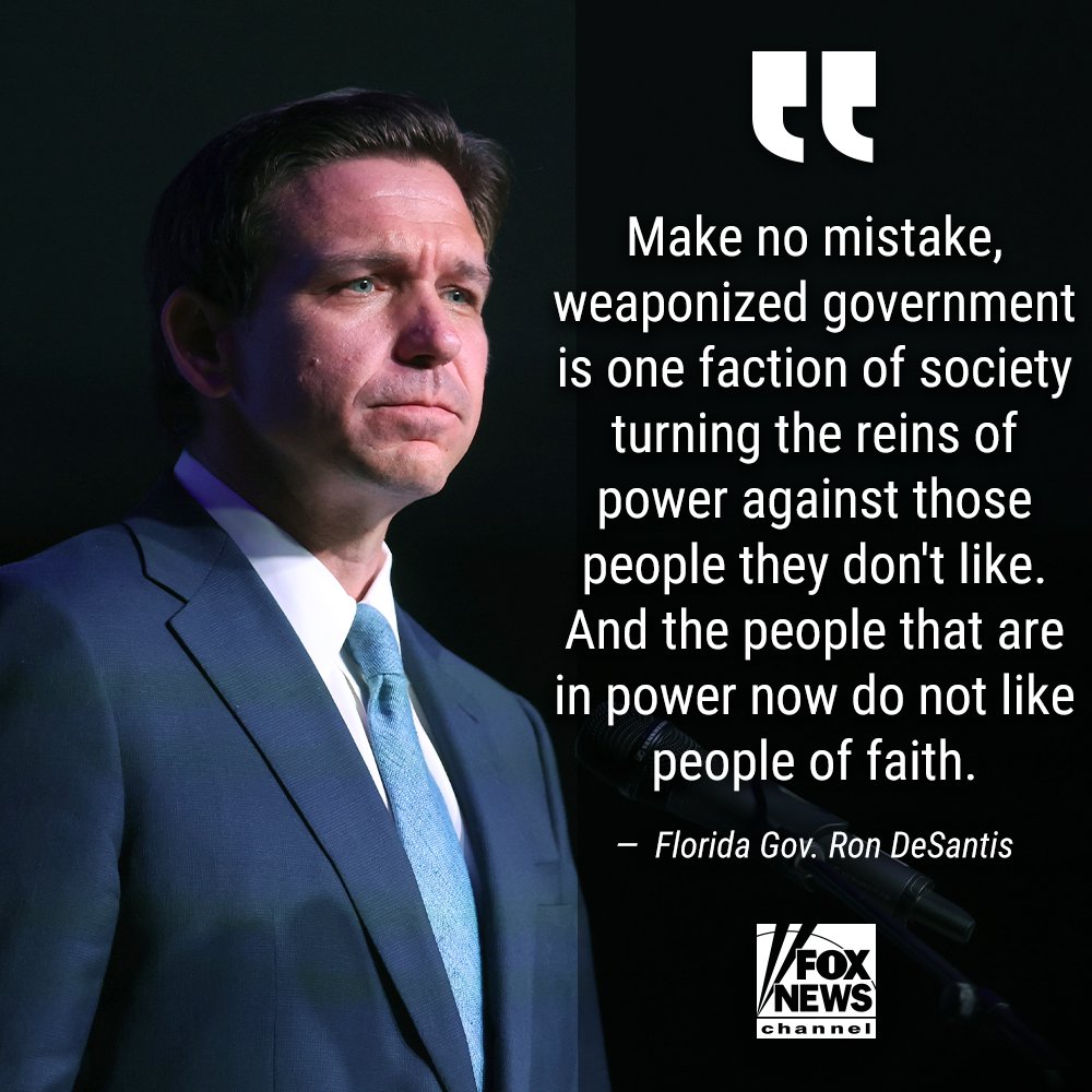 wickedradioinc's tweet photo. 'DON'T EVER BACK DOWN': @GovRonDeSantis vows to continue taking on woke agendas, and support Americans’ right to practice their faith. https://t.co/ywn5d7bXDm https://t.co/4tuhpb0ye1