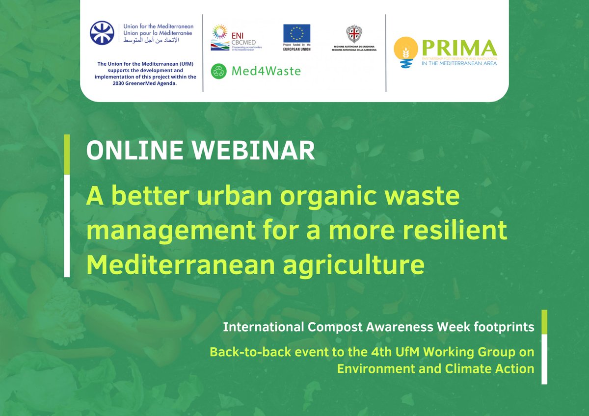 🔴 Live in 20 minutes!!

+ zoom link: abalingua.zoom.us/j/84383592467

Join our webinar on #OrganicWaste management. Expand your knowledge and learn about sustainable practices. 

@ENICBCMed @UfMSecretariat @primaprogram

#GOMED #DontWasteTheFuture