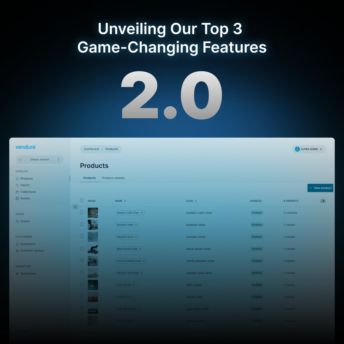 It's time to pull back the curtain on Vendure v2.0! 

We're eagerly anticipating the launch on June 7th, and it's not just because we're debuting our sleek new website. 🚀

(a thread)