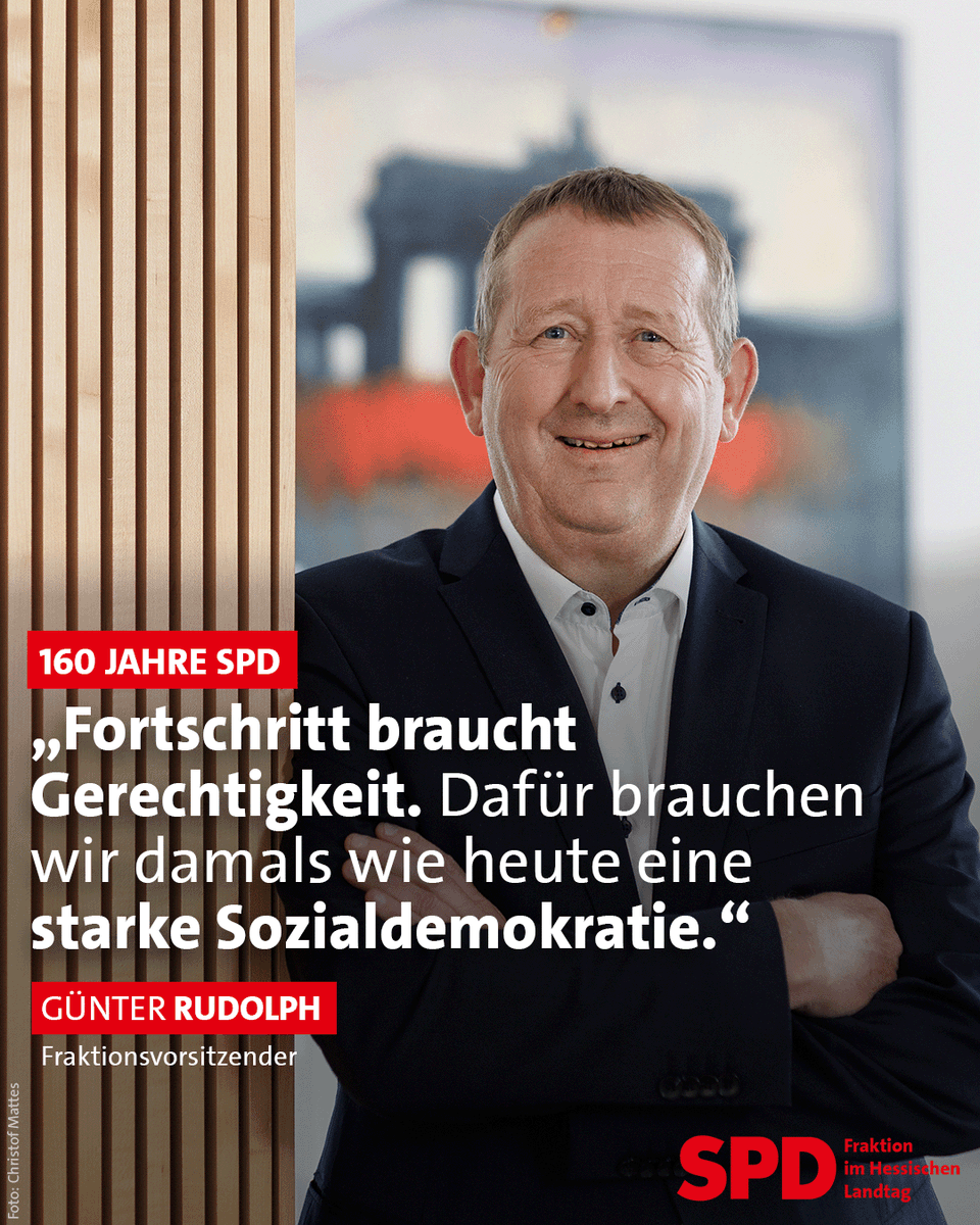 Wir feiern #160JahreSPD 🎂 und blicken stolz auf die Herausforderungen zurück, die wir bereits gemeistert haben. 
Keine andere Partei ist mit der Geschichte der #Demokratie in unserem Land so eng verwoben wie die @spdde. Das macht Mut für die Herausforderungen der #Zukunft.