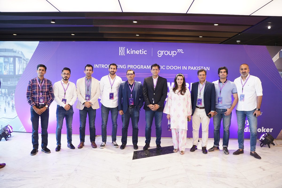 sagarsamy's tweet image. A strategic partnership that will redefine Digital Out of Home in Pakistan! GroupM and Kinetic join forces to bring expertise and innovation to the industry. Precision marketing and cutting edge technologies are on the horizon
#ProgrammaticDOOH #DigitalOOH