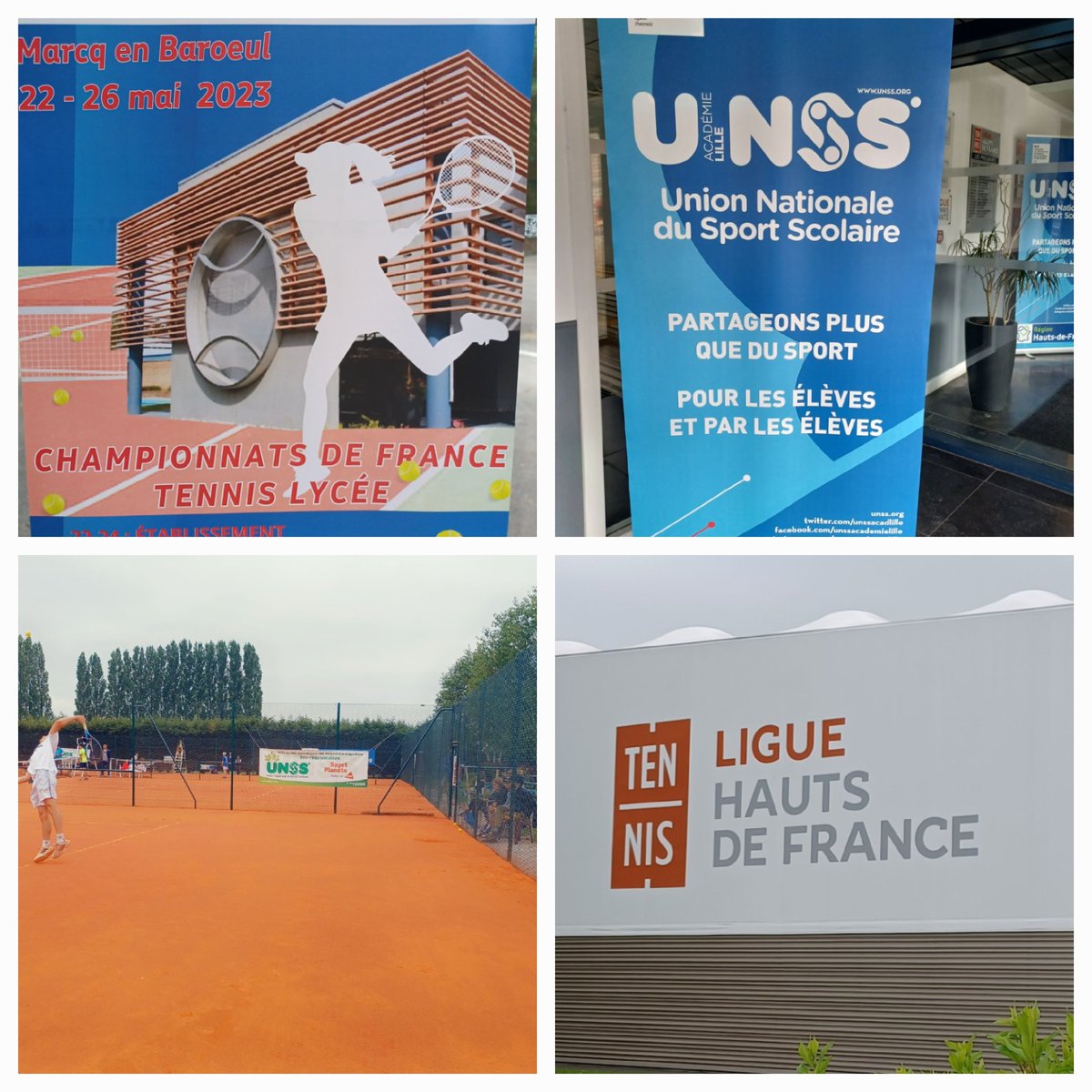 #CFUNSS Tennis lycées c’est parti à Marcq- En-Baroeul 😊 <a href="/unss/">UNSS_National</a> <a href="/unssacadlille/">UNSS Académie de Lille</a> : 12 équipes établissements s'affrontent dans le cadre exceptionnel de la <a href="/ligue/">ligueinformações</a> HDFA/Tennis <a href="/AcLille/">Académie de Lille</a> :merci à tous les acteurs du sport scolaire pour cette organisation  @giraultolivier1 <a href="/FFTennis/">FFT</a>