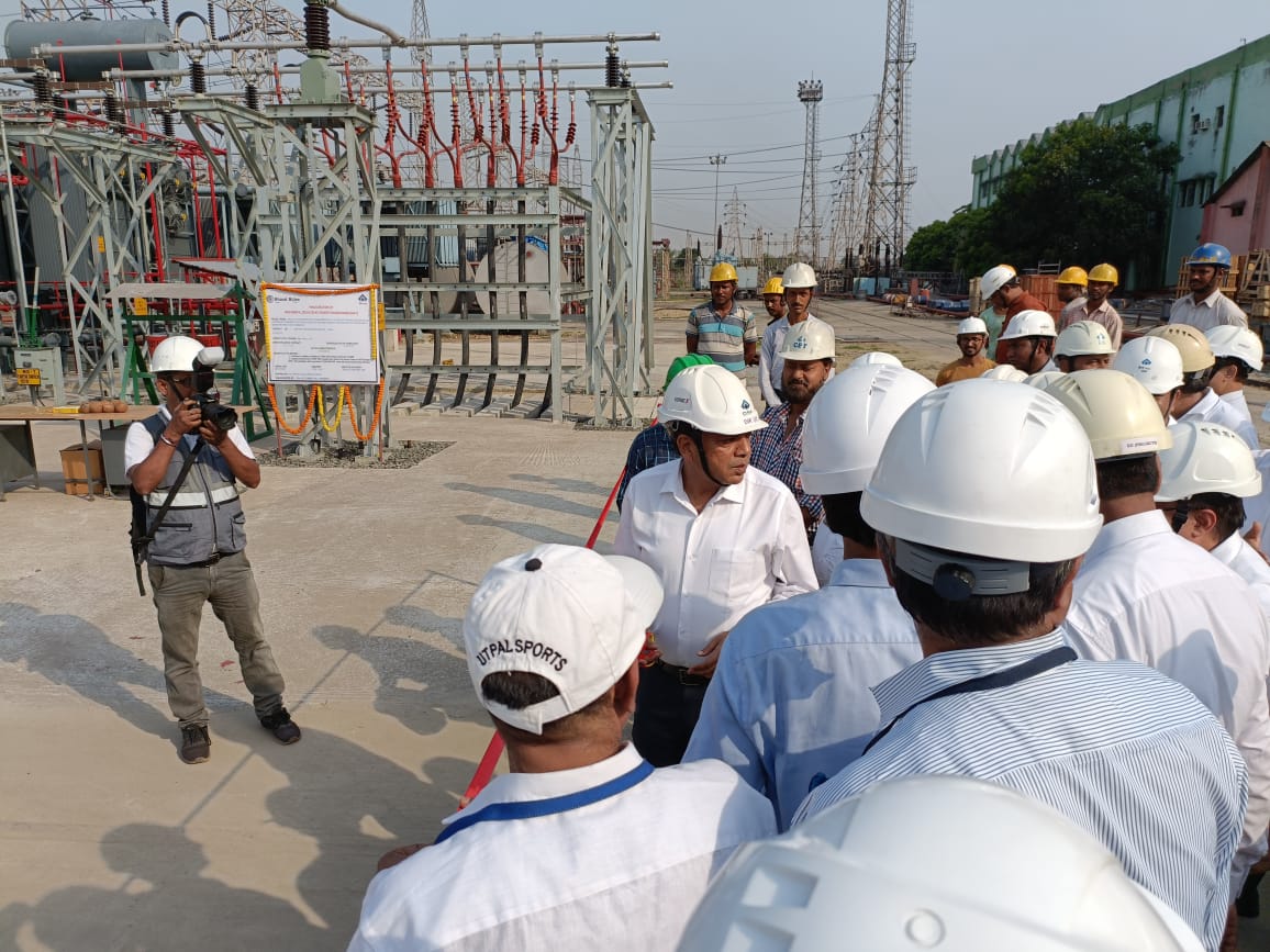DSPSAIL1's tweet image. Director In-charge (Burnpur &amp;amp; Durgapur Steel Plant) Shri BP Singh inaugurated 220 KV/33KV 80 MVA Transformer MX-7 &amp;amp; 11 KV New Punabad Substation at PMD on 21.05,23 aimed at enhancing power system stability &amp;amp; reliability in 33 KV outdoor Bus of DSP.  @SAILsteel