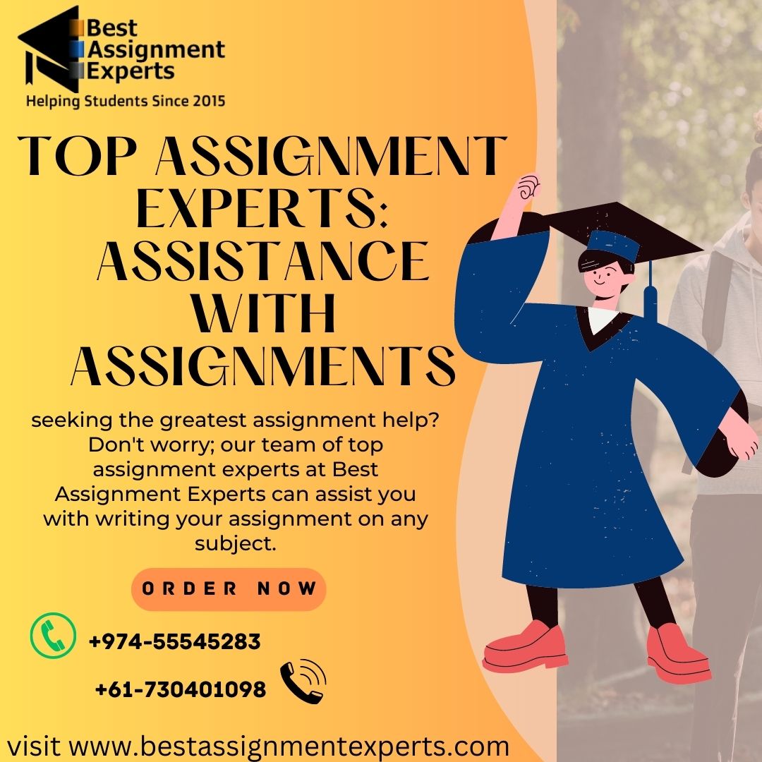 Rileys2214Smith's tweet image. Everyone wants a top assignment writer to assist them, so avail our services immediately. We have top assignment professionals who can write for you, and you can score well. Visit our website to learn more.
#assignmenthelp #topassignmentexperts #assignmenthelpservices
