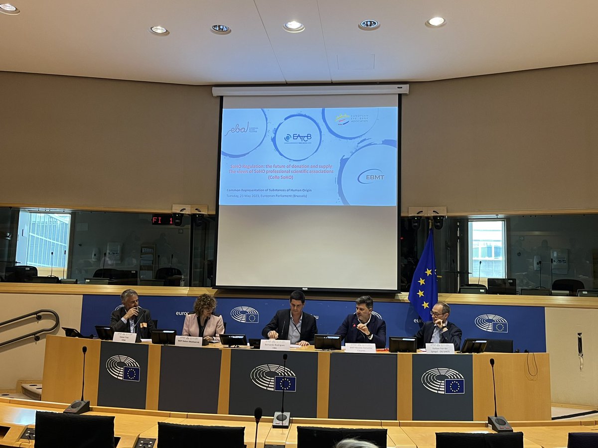 And we are off! Today WMDA is participating in a #CoReSoHO event at the @EUparliament to discuss the future of donation and supply. Looking forward to the two panel discussions. @CChabannon @EUBloodAlliance @TheEBMT @DKMS_SciMed @AnthonyNolan #donors #SoHO