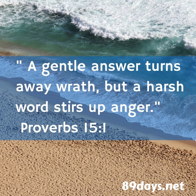 | 'A gentle answer turns away wrath, but a harsh word stirs up anger.' Proverbs 15:1 | #Bible #Jesus #Christian #Devotion