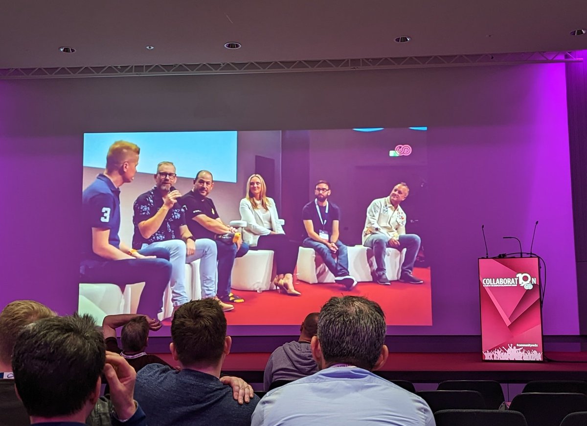 busitecGmbH's tweet photo. Great start of the @collabsummit with @danholme @garrytrinder @lauriepottmeyer @vesajuvonen @wictor! #communityrocks #collabsummit #collaborationsummit #Microsoft #Düsseldorf https://t.co/F4UqnmuKgP