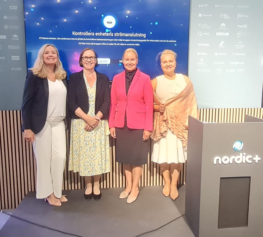 Moments from #ITSLisbon2023: Opening of the ITS Nordic+ joint stand with the ambassadors: H.E Satu Suikkari-Kleven (Finland); H.E Tove Bruvik Westberg (Norway); H.E Moonika Kase (Estonia) and H.E Elisabeth Eklund (Sweden). ITS Nordic+ pavilion is very popular. Meet us at B3!