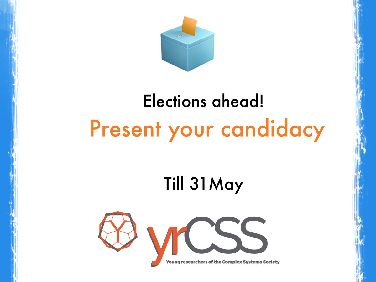 YR_CSS's tweet image. Early-stage researchers on complex systems... Join our advisory board!
👉 yrcss.cssociety.org/calls/

RT, please