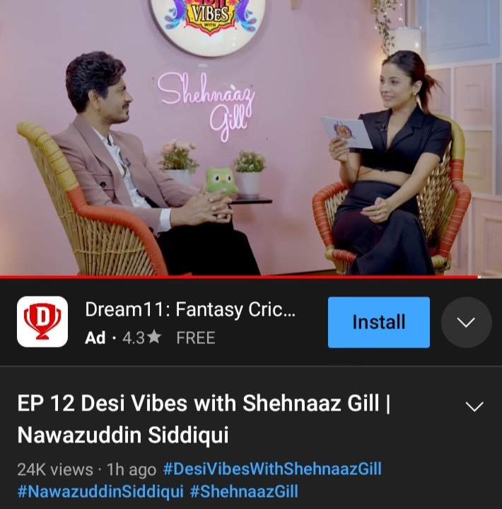 Go and watch the episode 12 of #DesiVibesWithShehnaazGill with #NawazuddinSiddiqui is out 

#ShehnaazGill