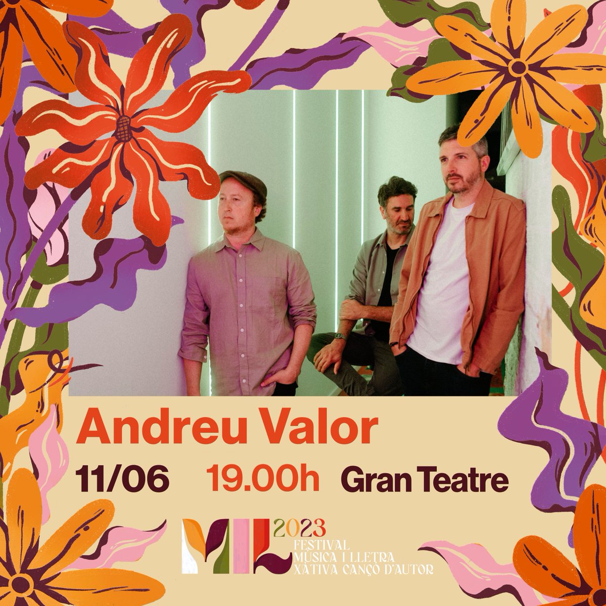 FESTIVAL MiL (@festival_mil) on Twitter photo 🌸ANDREU VALOR, AMB LES JOVES PROMESES DEL MIL🌸
Tancarà el festival amb el seu novè àlbum, "Un nou món". El farà sonar a la final del MiL Descobreix🎶✨
🎟️Entrades ací: tr.ee/YNiI9emlwU o a les taquilles del <a href="/teatrexativa/">granteatrexativa</a> 🌸ANDREU VALOR, AMB LES JOVES PROMESES DEL MIL🌸
Tancarà el festival amb el seu novè àlbum, "Un nou món". El farà sonar a la final del MiL Descobreix🎶✨
🎟️Entrades ací: tr.ee/YNiI9emlwU o a les taquilles del <a href="/teatrexativa/">granteatrexativa</a>