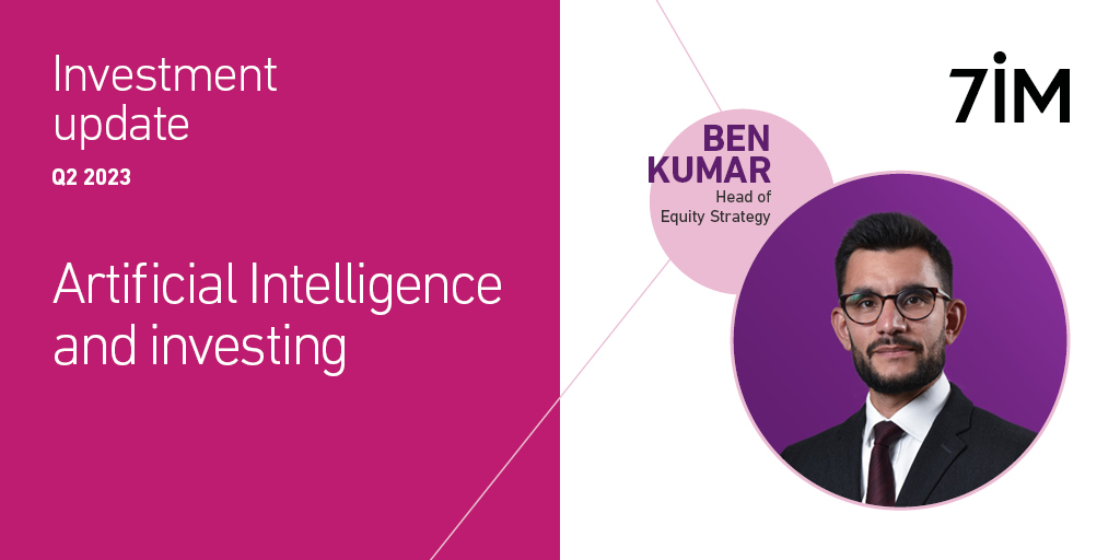 In our latest QIU, Ben Kumar, Head of Equity Strategy, explores AI's impact on Investing.   From predictive analytics to automated trading, Ben uncovers AI's potential in offering insights to investment decisions.   Read more here: okt.to/tAiJ6P   #7IM #Investing #AI