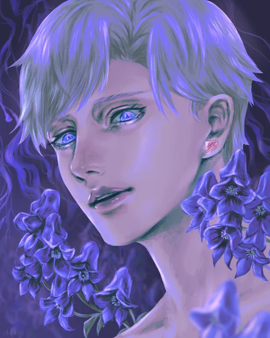 リヅと花鳥兜 #イラスト