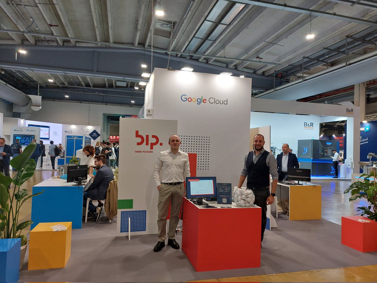 FrancescaOberti's tweet image. Eccoci alla fiera @spsitalia con @GoogleCloud_IT 🚀

#BIPxTech per il mondo #manufacturing parlando di Visual Recognition, AI Model Performance, Carbon Footprint, Cognitive Suite...

👉VI ASPETTIAMO al booth B012 pad 7👈
@Bip_Group