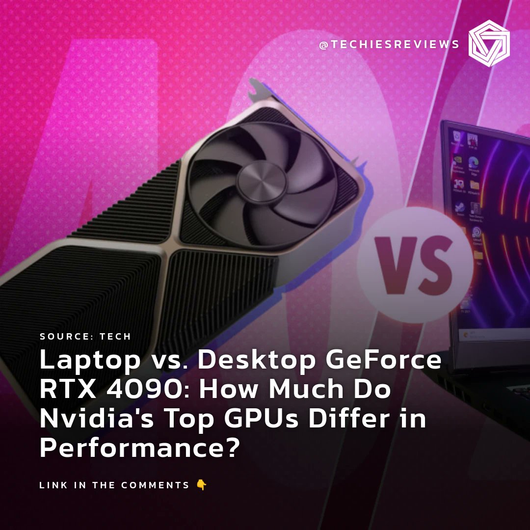 techiesreviews's tweet image. Are laptop and desktop GPUs the same? How much of a difference does the RTX 4090 chip make on laptops compared to desktops? Read our comparison in @Tech to find out! #GeForceRTX2090 #GraphicsTechnology #PowerPerformance 🤔