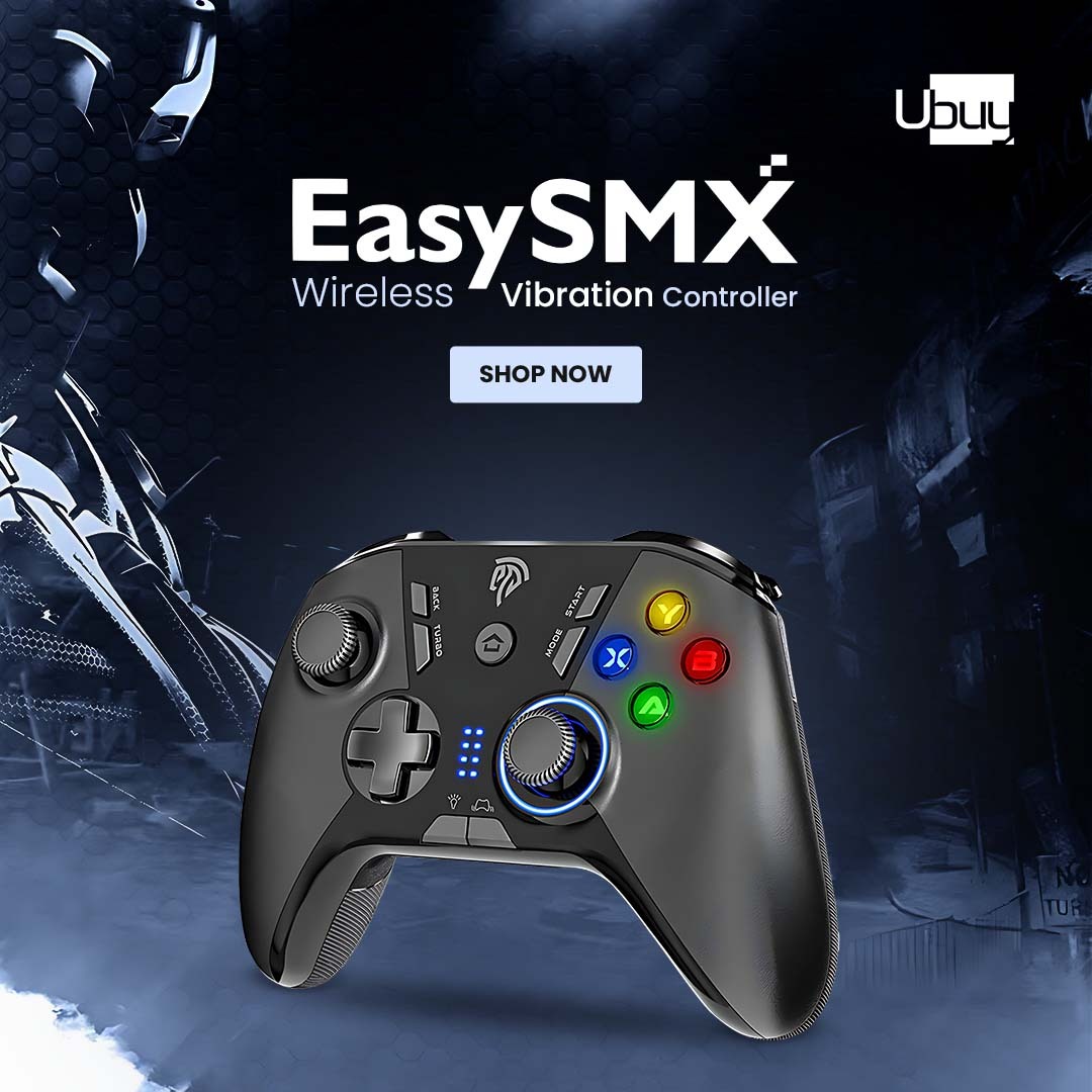 Ready to feel every explosion, hit, and crash? The EasySMX Wireless Vibration Controller has got you covered!

Shop Now- ubys.us/9mi3y8

#EasySMXController #WirelessGaming #VibrationFeedback #GamingExperience #premiumproducts #onlineshopping #shopping #gadgets #ubuy