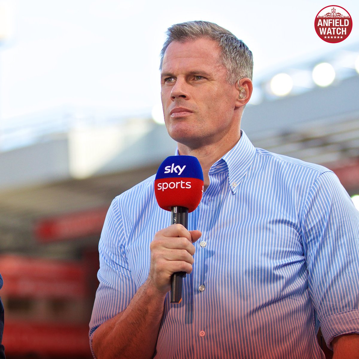 AnfieldWatch's tweet photo. Jamie Carragher on who will challenge Manchester City for the title next season:

"I’m gonna go with Liverpool and Manchester United. I think Liverpool will come back, and the jump in terms of really challenging Man City may be a little bit too big - it might still be a little too big for Manchester United." #lfc [sky]