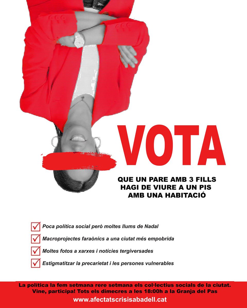 PAHC_Sabadell's tweet photo. La nostra tasca social passa inadvertida per aquells que només volen faràndula i grans festivitats per guanyar punts.
#SabadellEnMarxa
#AixíEstanLesCoses
#SiSePuede https://t.co/itUh95PaGP