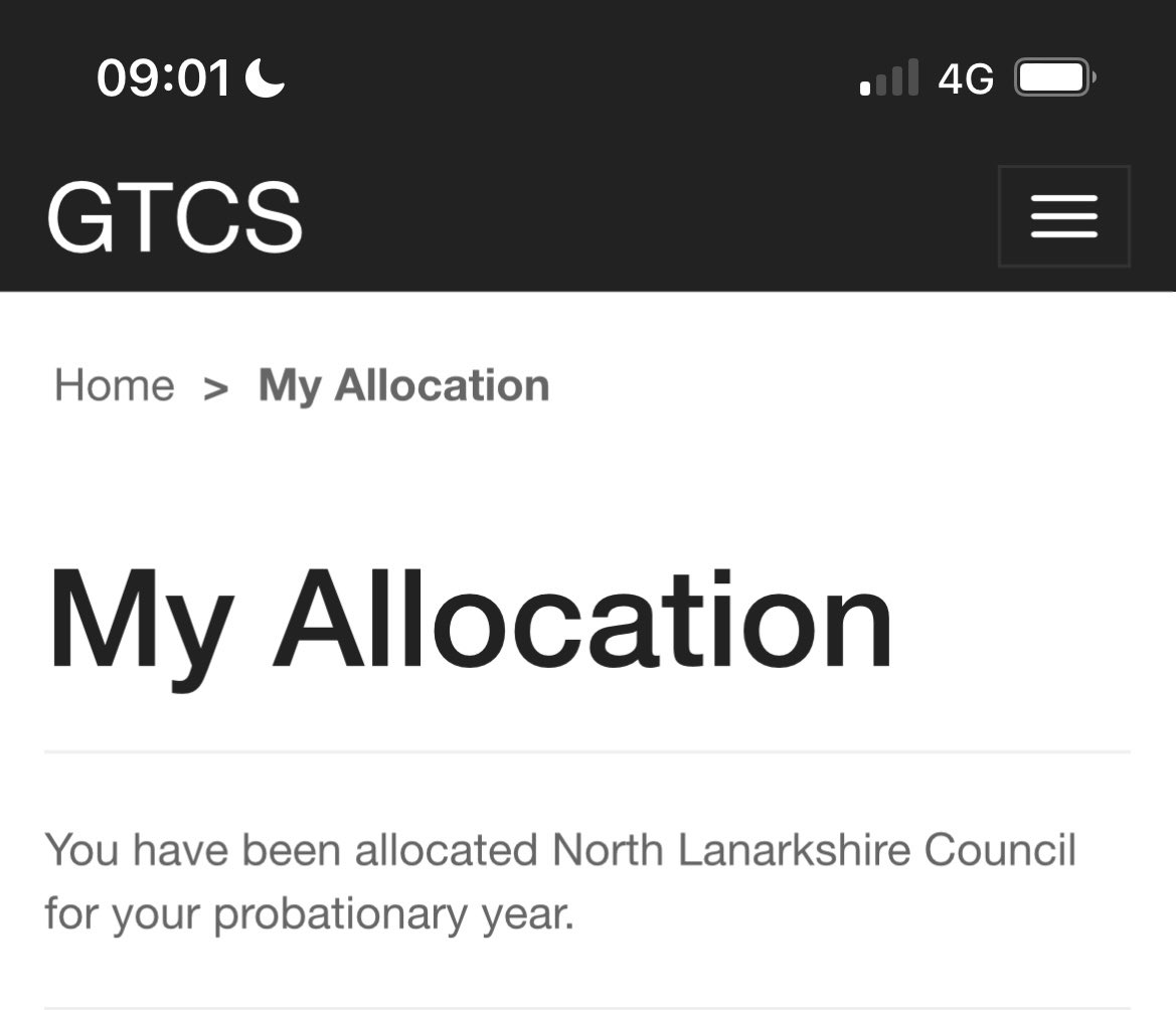 Delighted to be joining North Lanarkshire for my probationary year! 📚 #modernstudies