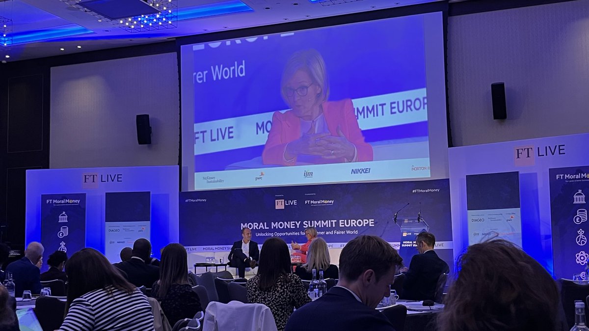 FT Moral Money event kicking off here in London with <a href="/McGuinnessEU/">Mairead McGuinness</a> talking with <a href="/simonmundy/">Simon Mundy</a> 
<a href="/ftmoralmoney/">FT Moral Money</a> 
#FTMoralMoney #esg #moralmoney #eu #ftevent #climatechange
