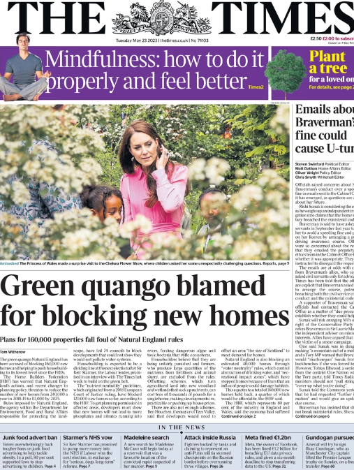 'Rules imposed by <a href="/NaturalEngland/">Natural England</a>... have led 74 councils to block developments' 🏘️📉
✒️ <a href="/thetimes/">The Times and The Sunday Times</a> 
loom.ly/4skMfEQ #HousingCrisis #NutrientsIssue #HousingSupply