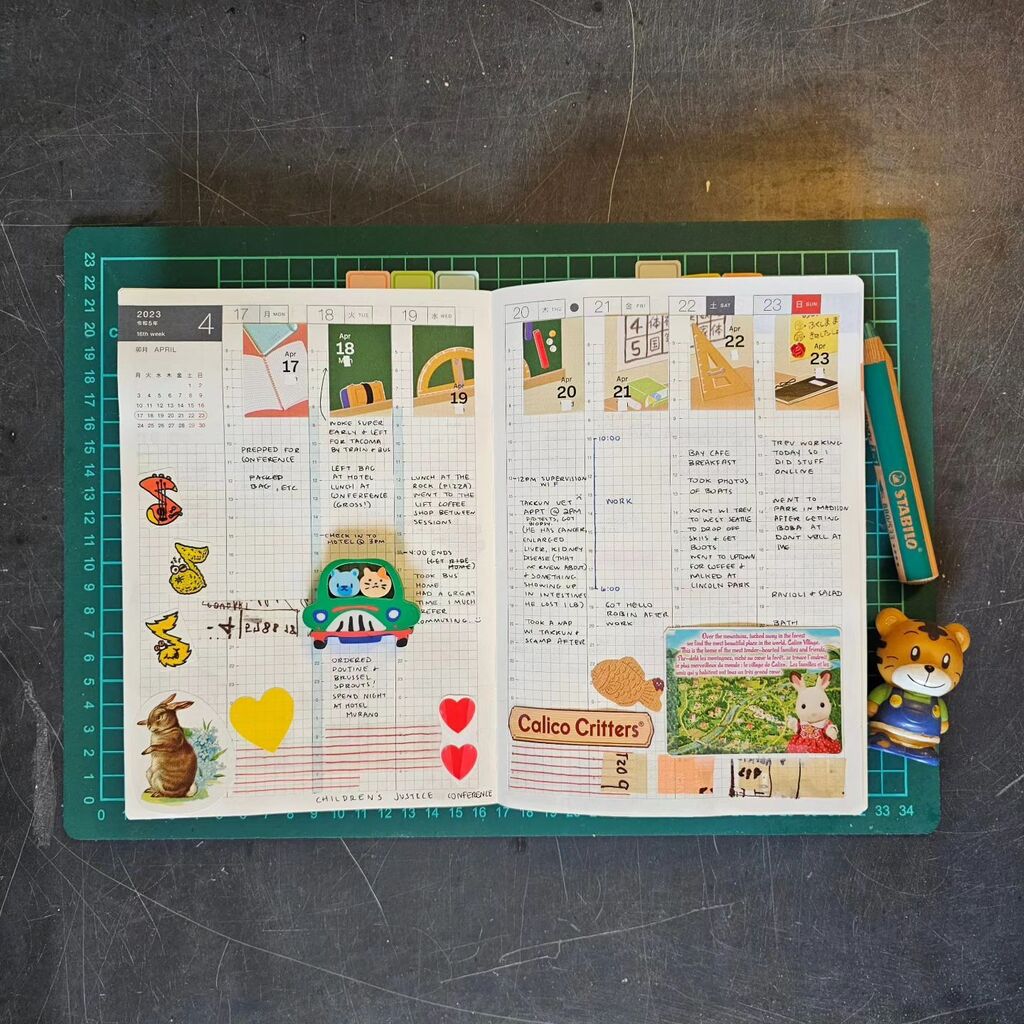beyourpet's tweet photo. 📸: https://t.co/Y5sPIzzdfn 🗨 A weekly spread from the end of April.
.
..
...
#planner #plannercommunity #plannerlove #plannergirl #plannernerd #plannerlife #plannerobsessed #plannergeek #planners #planwithme #planning #plannerlover #kawaiiplanner #kawaiiplanning #hobonichi … https://t.co/5LGm2Nnto0
