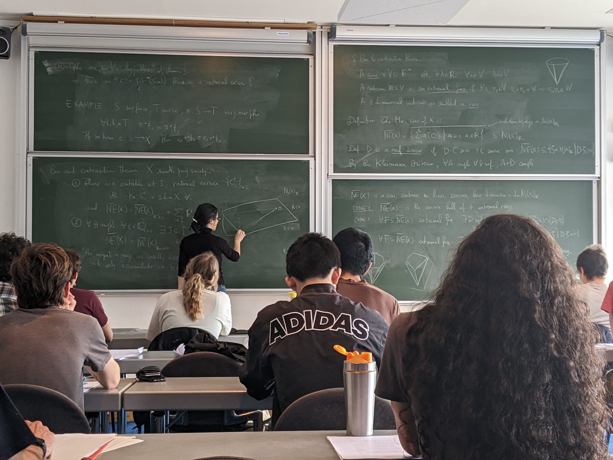 Club Mathématique de Nancy 🐘 (Damien Mégy) (@clubmathnancy) on Twitter photo Masterclass M2 à <a href="/labo_IECL/">Institut Élie Cartan de Lorraine</a>, jour 2.
Ce matin, suite du cours d'Enrica Floris (géométrie birationnelle, MMP, théorème du cône).
(Les probas commencent mercredi après-midi.) Masterclass M2 à <a href="/labo_IECL/">Institut Élie Cartan de Lorraine</a>, jour 2.
Ce matin, suite du cours d'Enrica Floris (géométrie birationnelle, MMP, théorème du cône).
(Les probas commencent mercredi après-midi.)