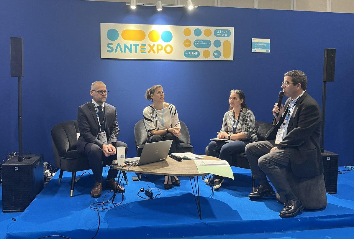 Démarrage des sessions agoras village des métiers #Santexpo avec <a href="/ANFH_/">ANFH</a> sur la cartographie et les besoins démographiques sur les territoires