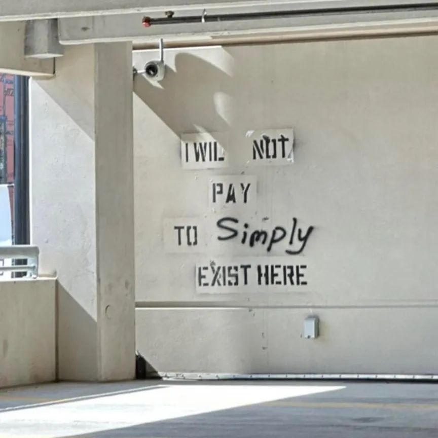 "I will not pay to simply exist here"
Spotted in Manhattan, Kansas (via <a href="/GraffitiRadical/">Radical Graffiti</a>)