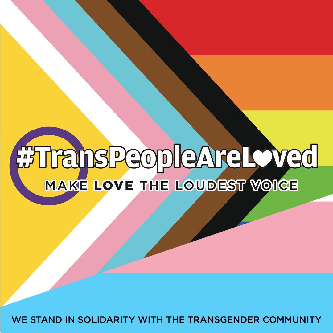 We stand in solidarity with the transgender community ✊#TransPeopleAreLoved #TransKidsAreLoved 🏳️‍⚧️🏳️‍🌈